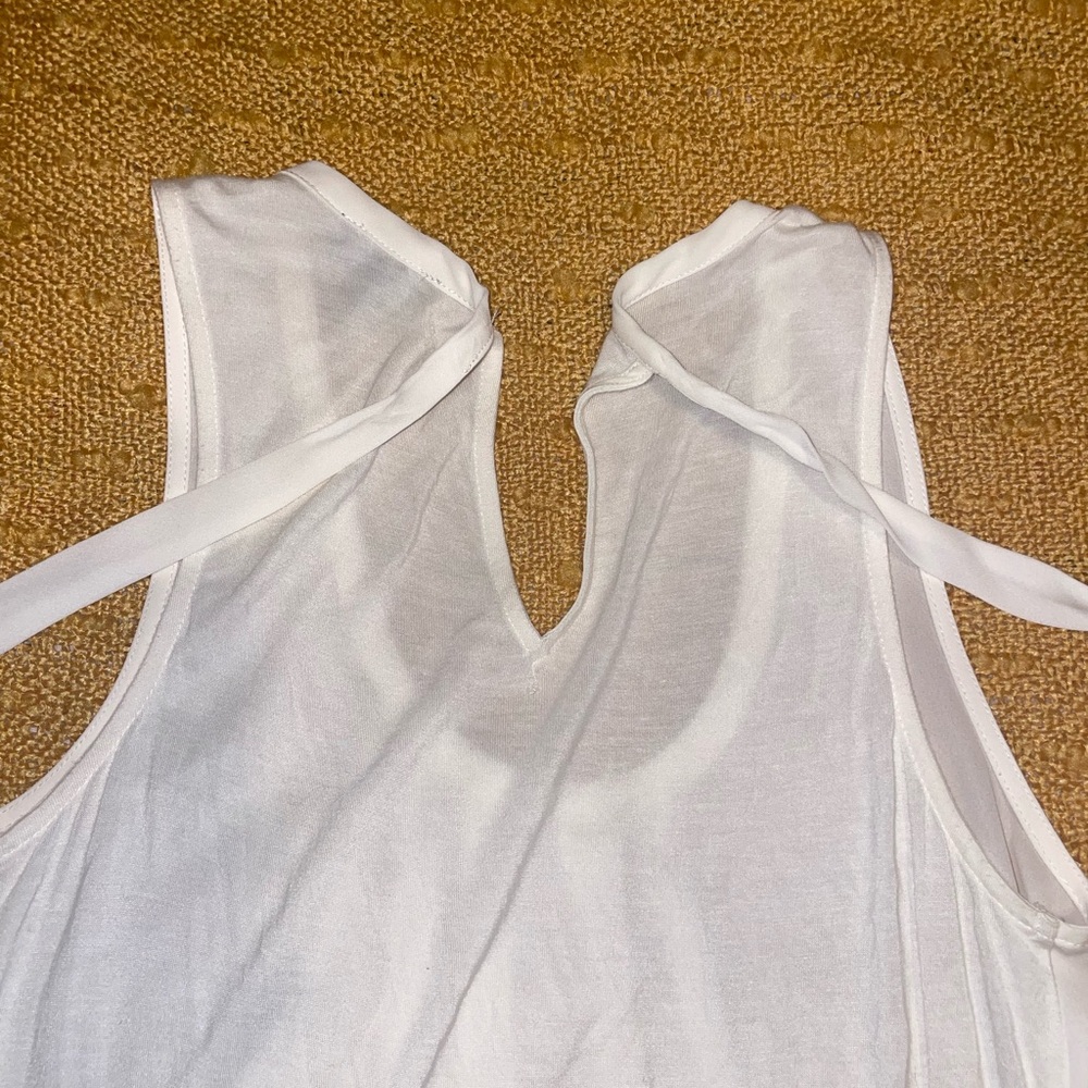 White Express Blouse with Lace Trim - Picture 7 of 8